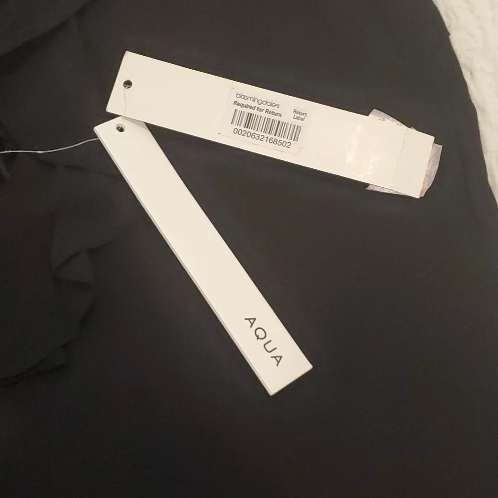 Aqua spaghetti strap laced in the back tank top - Picture 4 of 6